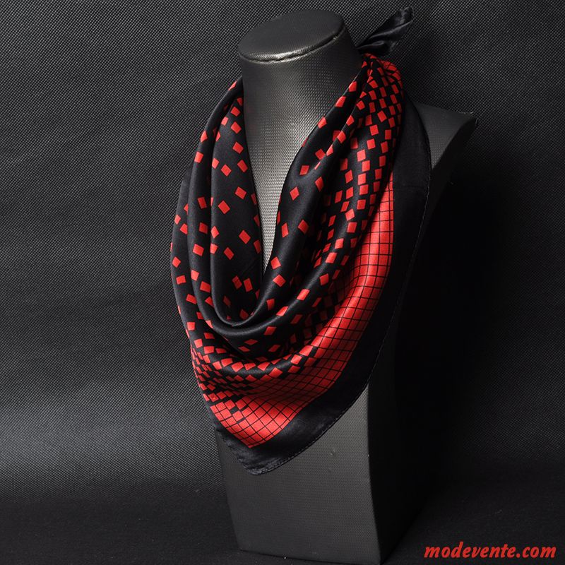 Écharpe Homme Soie Mulberry Foulard Petit Bordeaux