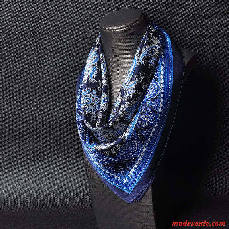 Écharpe Homme Soie Mulberry Foulard Petit Bordeaux