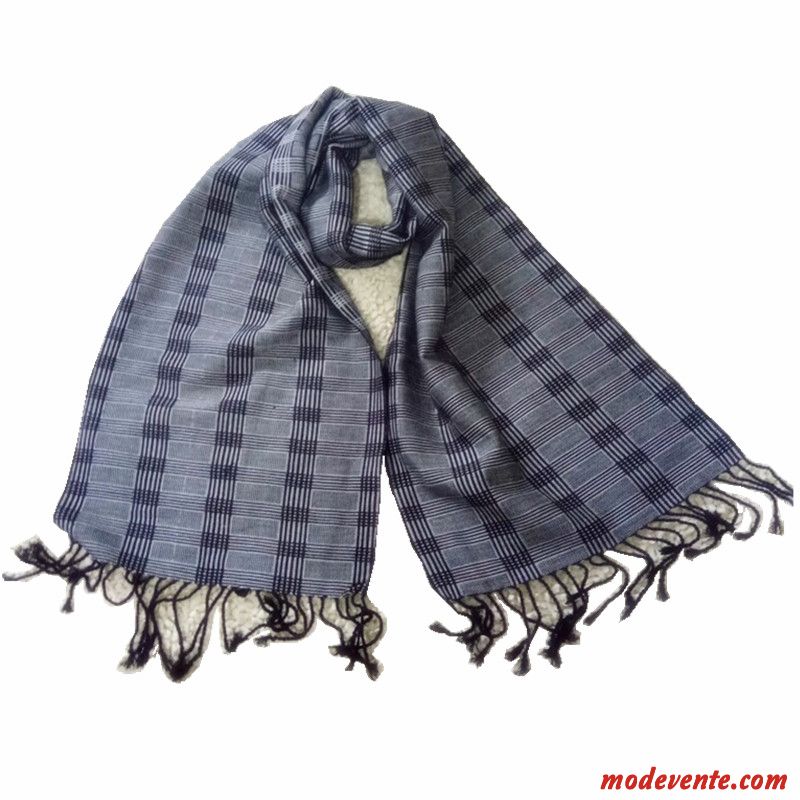 Écharpe Homme Velours Hiver Femme Foulard De Fête Soie Rouge