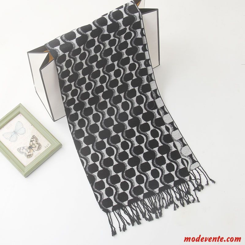 Écharpe Homme Velours Hiver Femme Foulard De Fête Soie Rouge