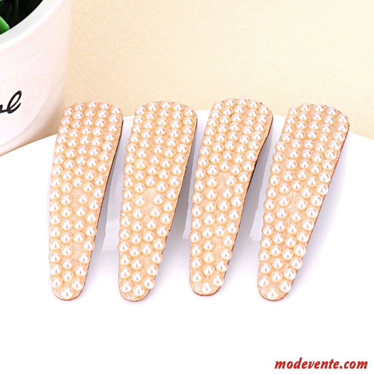 Épingle À Cheveux Femme Adulte All-match Grand Frange Pierres De Strass Perle