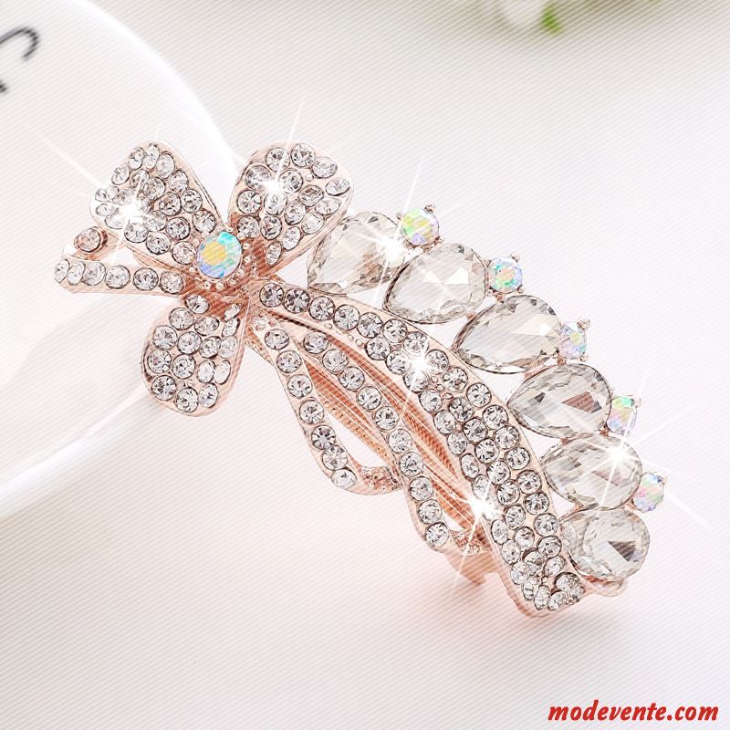 Épingle À Cheveux Femme Adulte Ornements De Cheveux Pierres De Strass Couvre-chefs Queue De Cheval Emission De Cartes Violet Or Clair