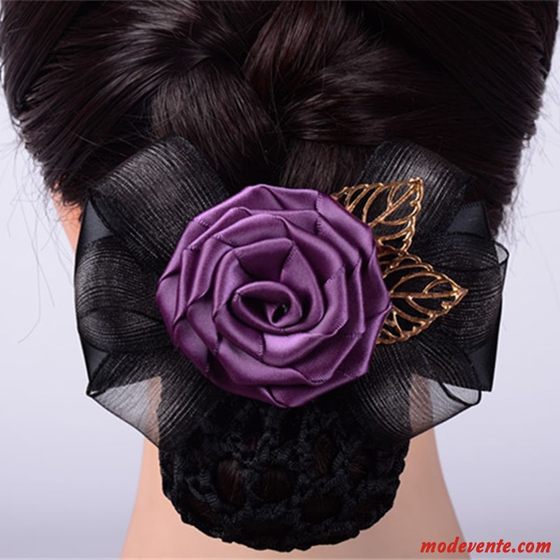 Épingle À Cheveux Femme Agent De Bord Arc Poche Nette Élégant Carrière Couvre-chefs Noir
