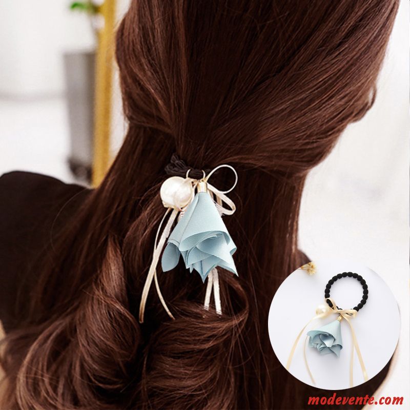 Épingle À Cheveux Femme Corde Tête Bandeau Élastique Simple Cheveux Cravate Couvre-chefs Noir