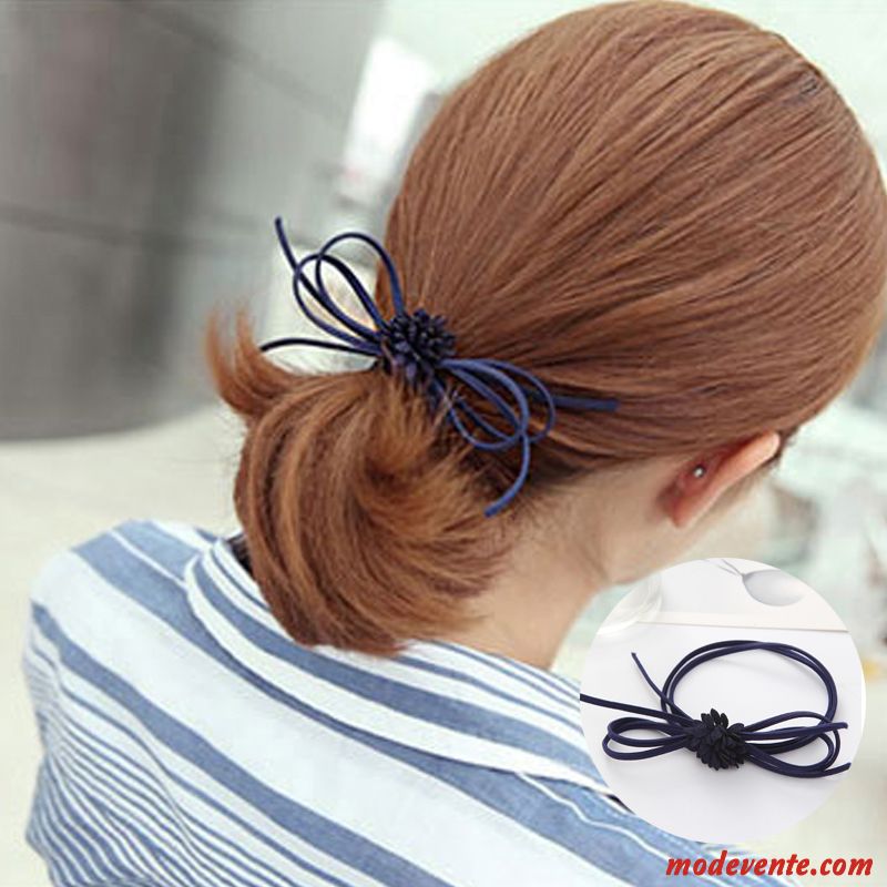 Épingle À Cheveux Femme Corde Tête Bandeau Élastique Simple Cheveux Cravate Couvre-chefs Noir