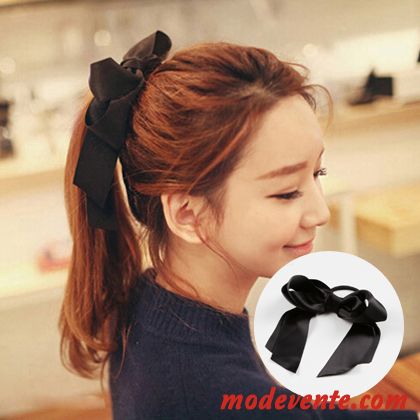 Épingle À Cheveux Femme Corde Tête Bandeau Élastique Simple Cheveux Cravate Couvre-chefs Noir