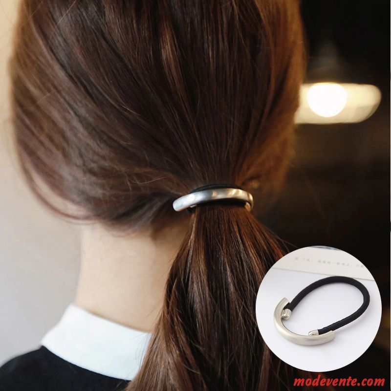 Épingle À Cheveux Femme Corde Tête Bandeau Élastique Simple Cheveux Cravate Couvre-chefs Noir