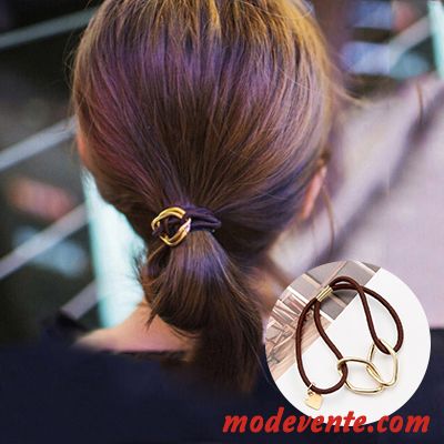 Épingle À Cheveux Femme Corde Tête Bandeau Élastique Simple Cheveux Cravate Couvre-chefs Noir