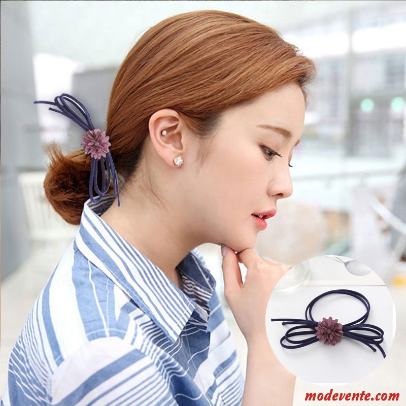 Épingle À Cheveux Femme Corde Tête Bandeau Élastique Simple Cheveux Cravate Couvre-chefs Noir