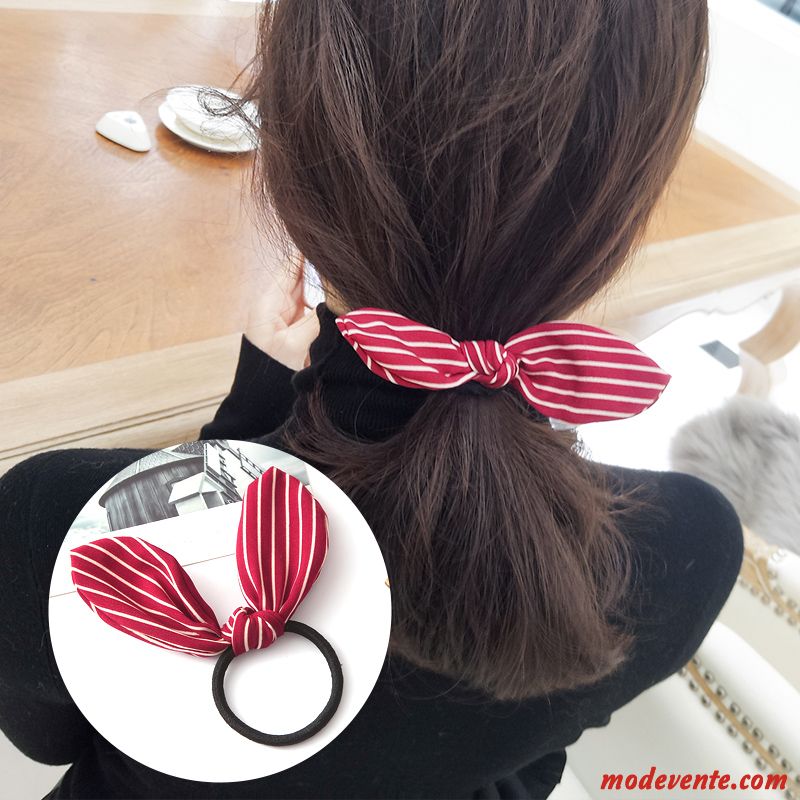 Épingle À Cheveux Femme Corde Tête Bandeau Élastique Simple Cheveux Cravate Couvre-chefs Noir