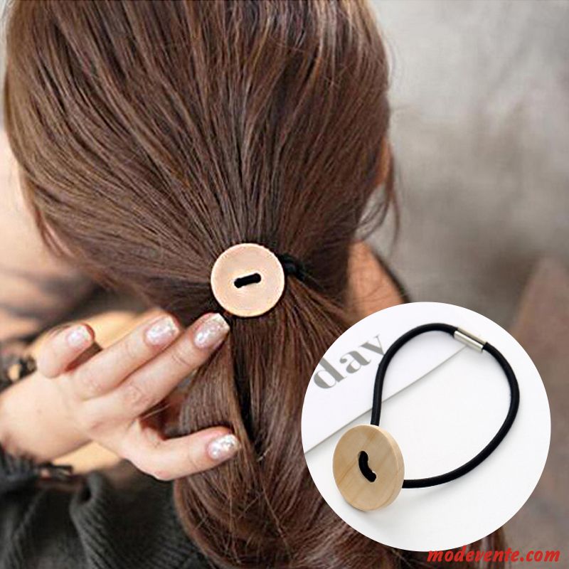 Épingle À Cheveux Femme Corde Tête Bandeau Élastique Simple Cheveux Cravate Couvre-chefs Noir