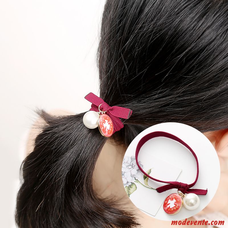 Épingle À Cheveux Femme Corde Tête Bandeau Élastique Simple Cheveux Cravate Couvre-chefs Noir