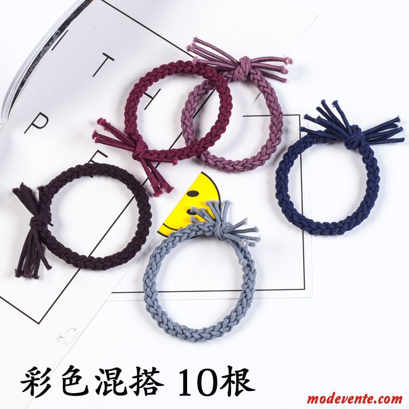 Épingle À Cheveux Femme Corde Tête Ornements De Cheveux Fleur Accessoires Doux Cercle Des Cheveux Couleurs Mixtes