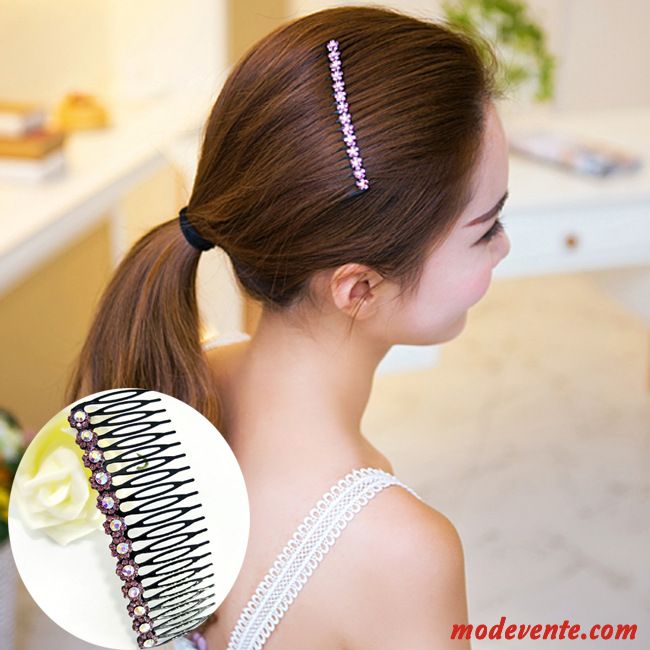 Épingle À Cheveux Femme Couvre-chefs Pierres De Strass Bandes Cheveux Ornements De Cheveux Frange Emission De Cartes Bleu