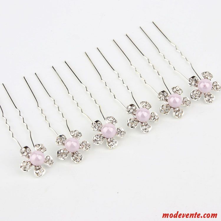 Épingle À Cheveux Femme Emission De Cartes Ornements De Cheveux Cheveux En Plaques Couvre-chefs Petit Pierres De Strass Rose