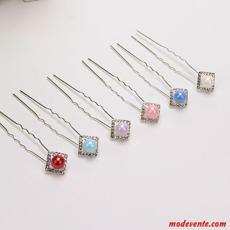 Épingle À Cheveux Femme Emission De Cartes Ornements De Cheveux Cheveux En Plaques Couvre-chefs Petit Pierres De Strass Rose