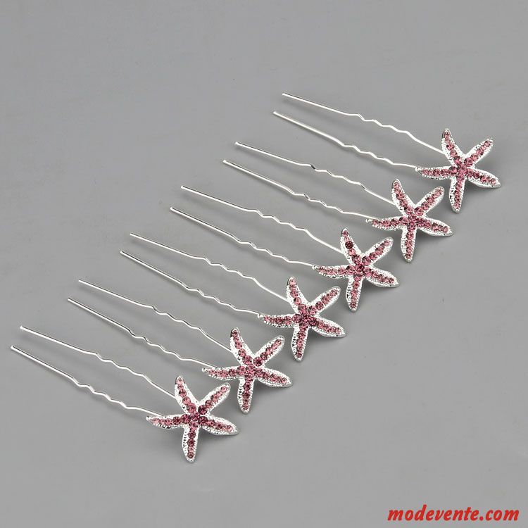 Épingle À Cheveux Femme Emission De Cartes Ornements De Cheveux Cheveux En Plaques Couvre-chefs Petit Pierres De Strass Rose