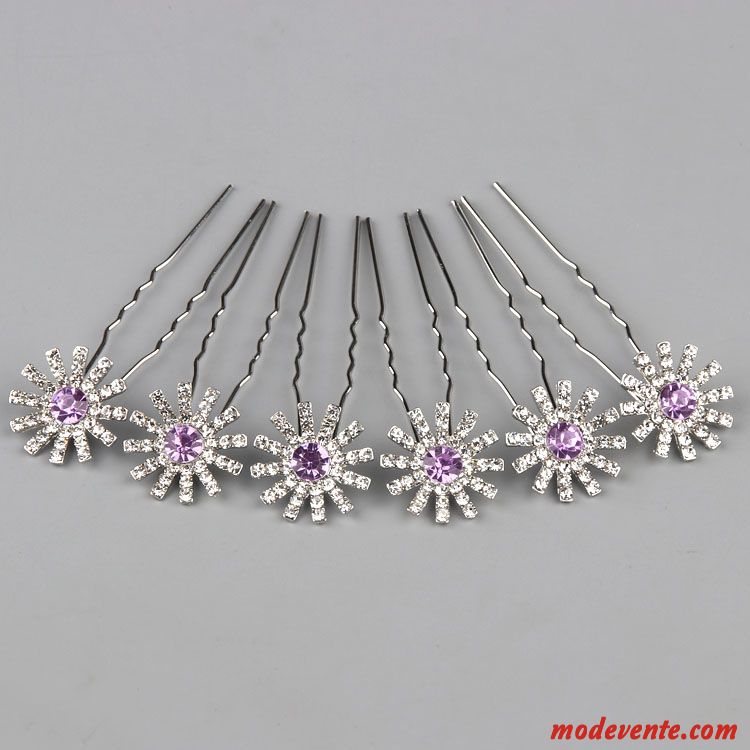 Épingle À Cheveux Femme Emission De Cartes Ornements De Cheveux Cheveux En Plaques Couvre-chefs Petit Pierres De Strass Rose