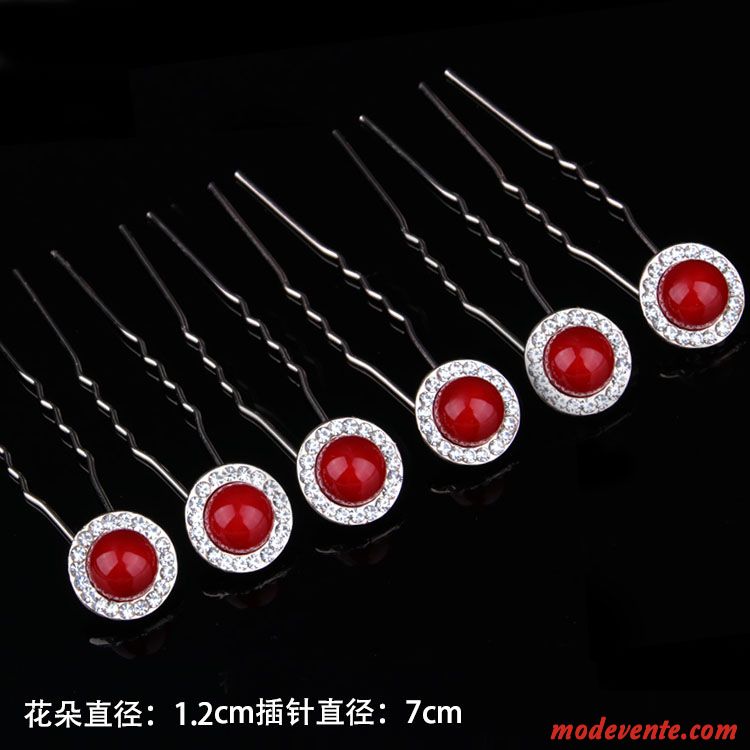 Épingle À Cheveux Femme Emission De Cartes Ornements De Cheveux Cheveux En Plaques Couvre-chefs Petit Pierres De Strass Rose