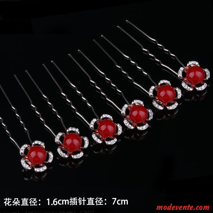 Épingle À Cheveux Femme Emission De Cartes Ornements De Cheveux Cheveux En Plaques Couvre-chefs Petit Pierres De Strass Rose