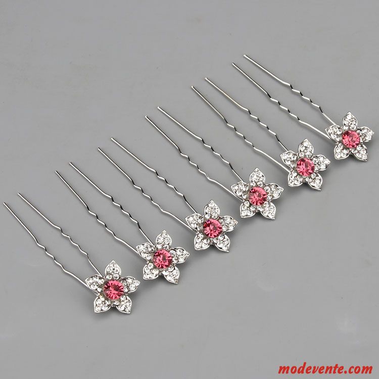 Épingle À Cheveux Femme Emission De Cartes Ornements De Cheveux Cheveux En Plaques Couvre-chefs Petit Pierres De Strass Rose