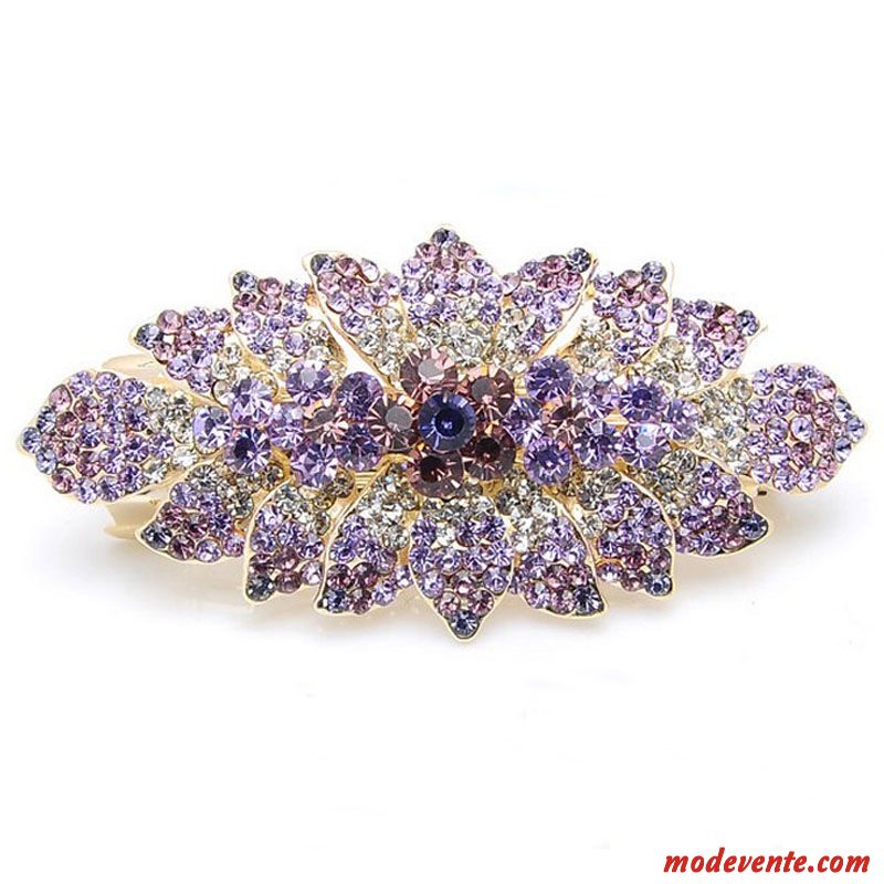 Épingle À Cheveux Femme Grand Ornements De Cheveux Pierres De Strass Fleur Gros Couvre-chefs Bleu