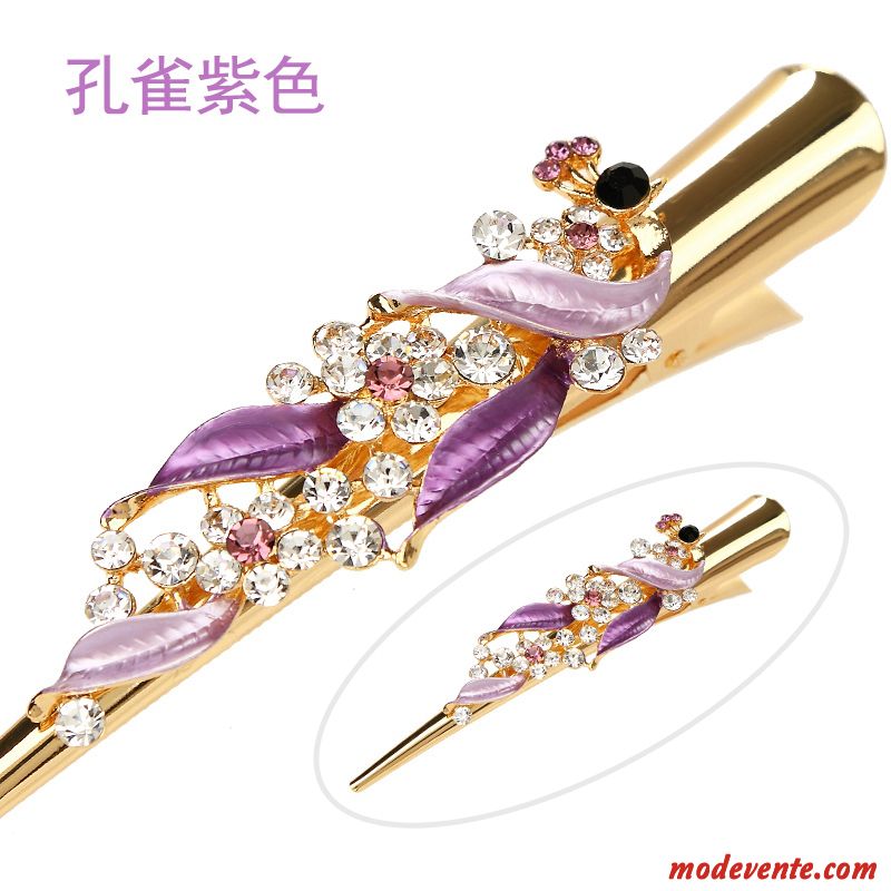 Épingle À Cheveux Femme Grand Papillon Couvre-chefs Haut Grade Pierres De Strass Ornements De Cheveux Rouge