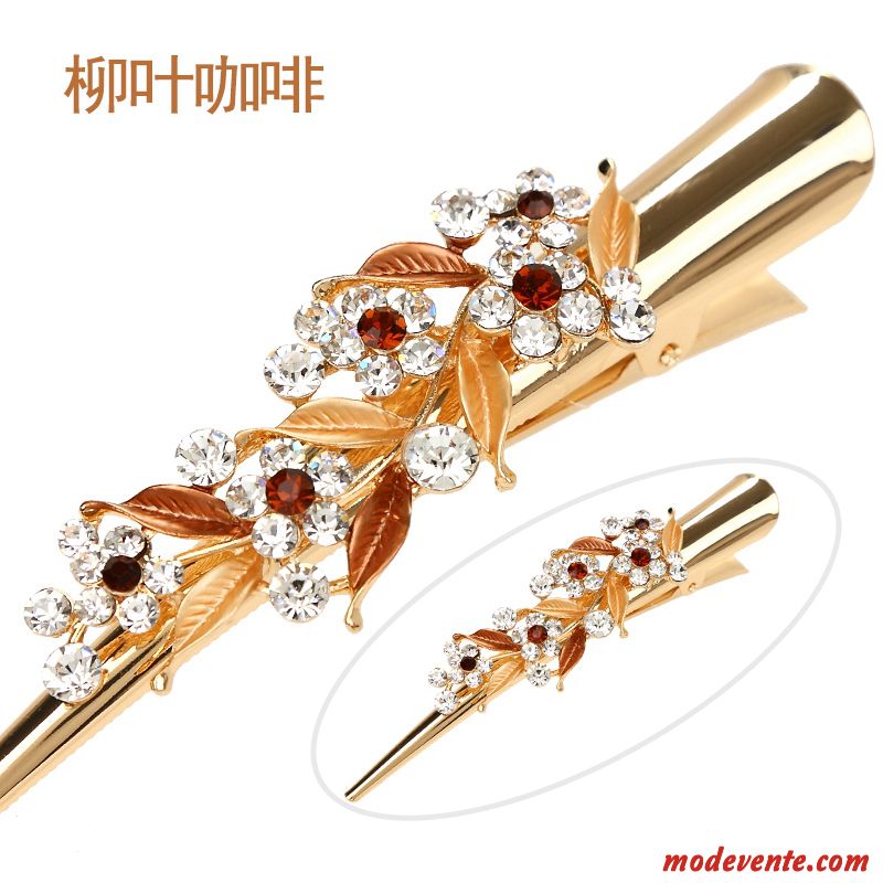 Épingle À Cheveux Femme Grand Papillon Couvre-chefs Haut Grade Pierres De Strass Ornements De Cheveux Rouge