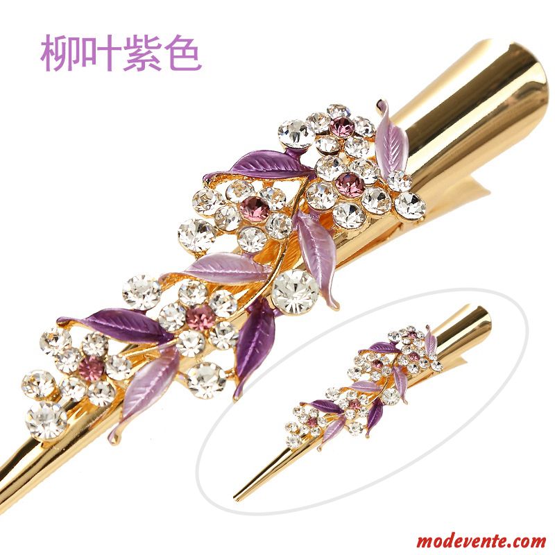 Épingle À Cheveux Femme Grand Papillon Couvre-chefs Haut Grade Pierres De Strass Ornements De Cheveux Rouge