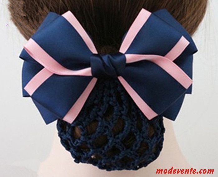 Épingle À Cheveux Femme Infirmière Arc Modèle Fleur Poche Nette Carrière Bleu Rose Argent