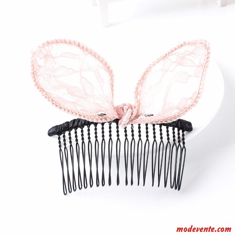 Épingle À Cheveux Femme Ornements De Cheveux Des Oreilles De Lapin Arc Antidérapant Couvre-chefs Peigne Noir