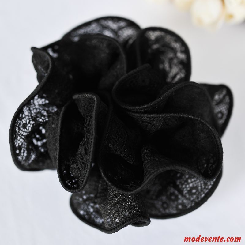 Épingle À Cheveux Femme Ornements De Cheveux Fleur Dentelle Couvre-chefs Gros Cercle Des Cheveux Pure Noir