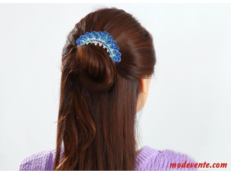 Épingle À Cheveux Femme Ornements De Cheveux Pierres De Strass Peigne Couvre-chefs Emission De Cartes Cristal Rouge