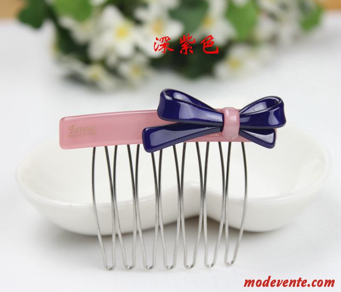 Épingle À Cheveux Femme Petit Emission De Cartes Frange Arc Peigne Ornements De Cheveux Rouge Rose