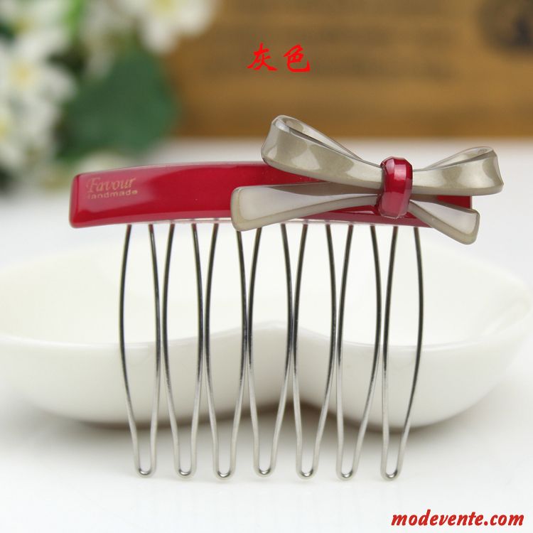 Épingle À Cheveux Femme Petit Emission De Cartes Frange Arc Peigne Ornements De Cheveux Rouge Rose