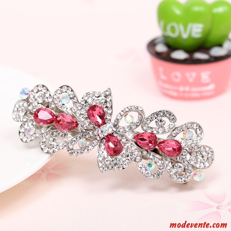 Épingle À Cheveux Femme Pierres De Strass Accessoires Racé Haut Grade Grand Ornements De Cheveux Violet