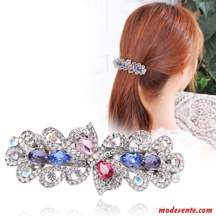 Épingle À Cheveux Femme Pierres De Strass Accessoires Racé Haut Grade Grand Ornements De Cheveux Violet