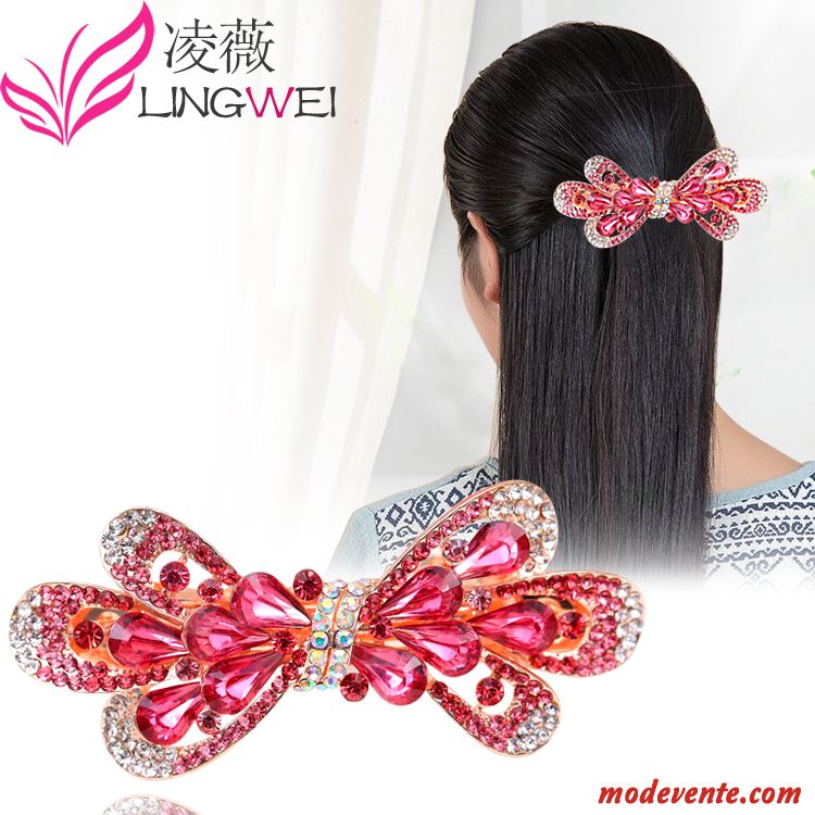 Épingle À Cheveux Femme Pierres De Strass Accessoires Racé Haut Grade Grand Ornements De Cheveux Violet