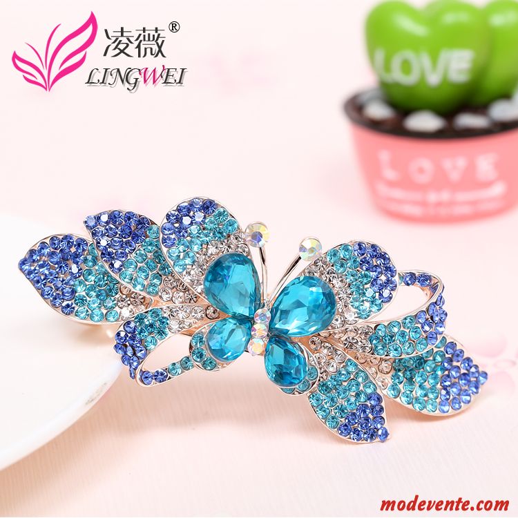 Épingle À Cheveux Femme Pierres De Strass Accessoires Racé Haut Grade Grand Ornements De Cheveux Violet