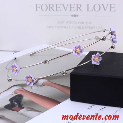 Épingle À Cheveux Femme Pierres De Strass Bandes Cheveux Perle Simple Bien Doux Violet