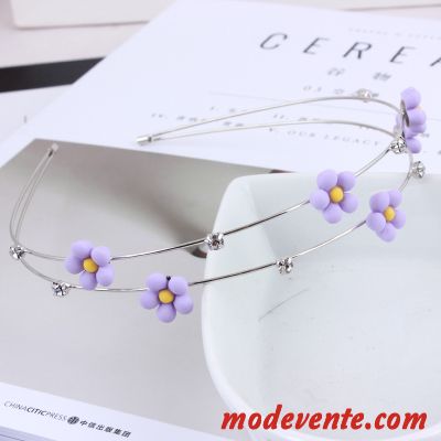 Épingle À Cheveux Femme Pierres De Strass Bandes Cheveux Perle Simple Bien Doux Violet