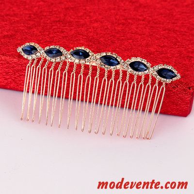 Épingle À Cheveux Femme Pierres De Strass Couvre-chefs Frange Peigne Ornements De Cheveux Emission De Cartes Rose