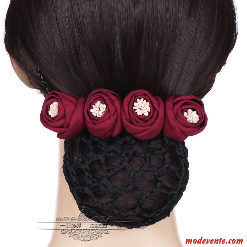 Épingle À Cheveux Femme Poche Nette Carrière Infirmière Cheveux En Plaques Fleurs Couvre-chefs Rose Bleu Argent Gris