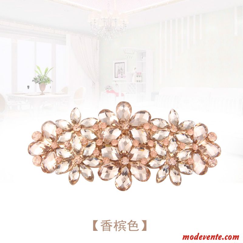 Épingle À Cheveux Femme Queue De Cheval Pierres De Strass Maman Couvre-chefs All-match Simple Rouge