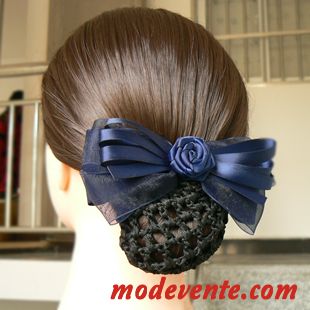 Épingle À Cheveux Femme Réseau Couvre-chefs Poche Nette Invisible Ornements De Cheveux Fleur Noir Argent