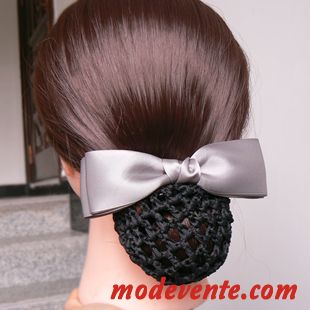 Épingle À Cheveux Femme Réseau Couvre-chefs Poche Nette Invisible Ornements De Cheveux Fleur Noir Argent