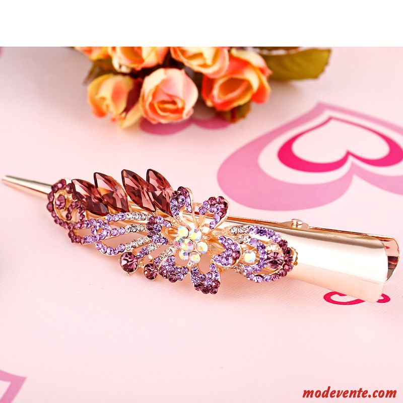 Épingle À Cheveux Femme Saisir Le Mandrin Diamant Couvre-chefs Cristal Maman Ornements De Cheveux Violet