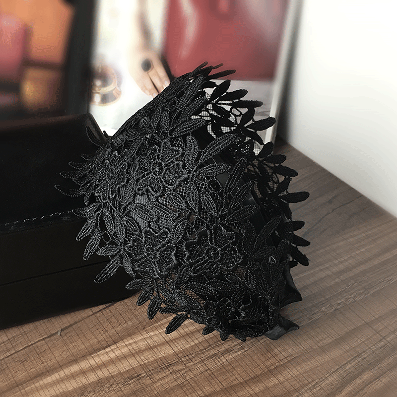 Épingle À Cheveux Femme Simple Ultra Couvre-chefs Emission De Cartes Ornements De Cheveux Creux Noir