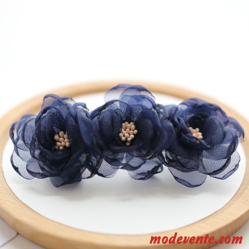 Épingle À Cheveux Femme Tissu Emission De Cartes Pince À Ressort Fil De Soie Clip Supérieur Fleur Ornements De Cheveux Rose