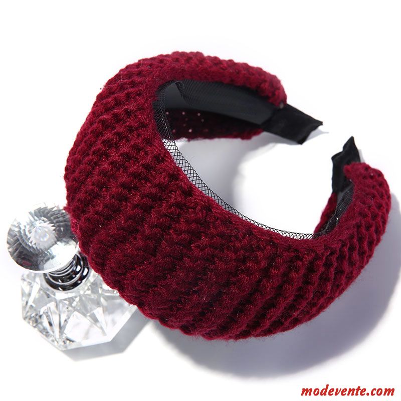 Épingle À Cheveux Femme Ultra Hiver Le Nouveau Tricot Manuel Ornements De Cheveux Pure Rose